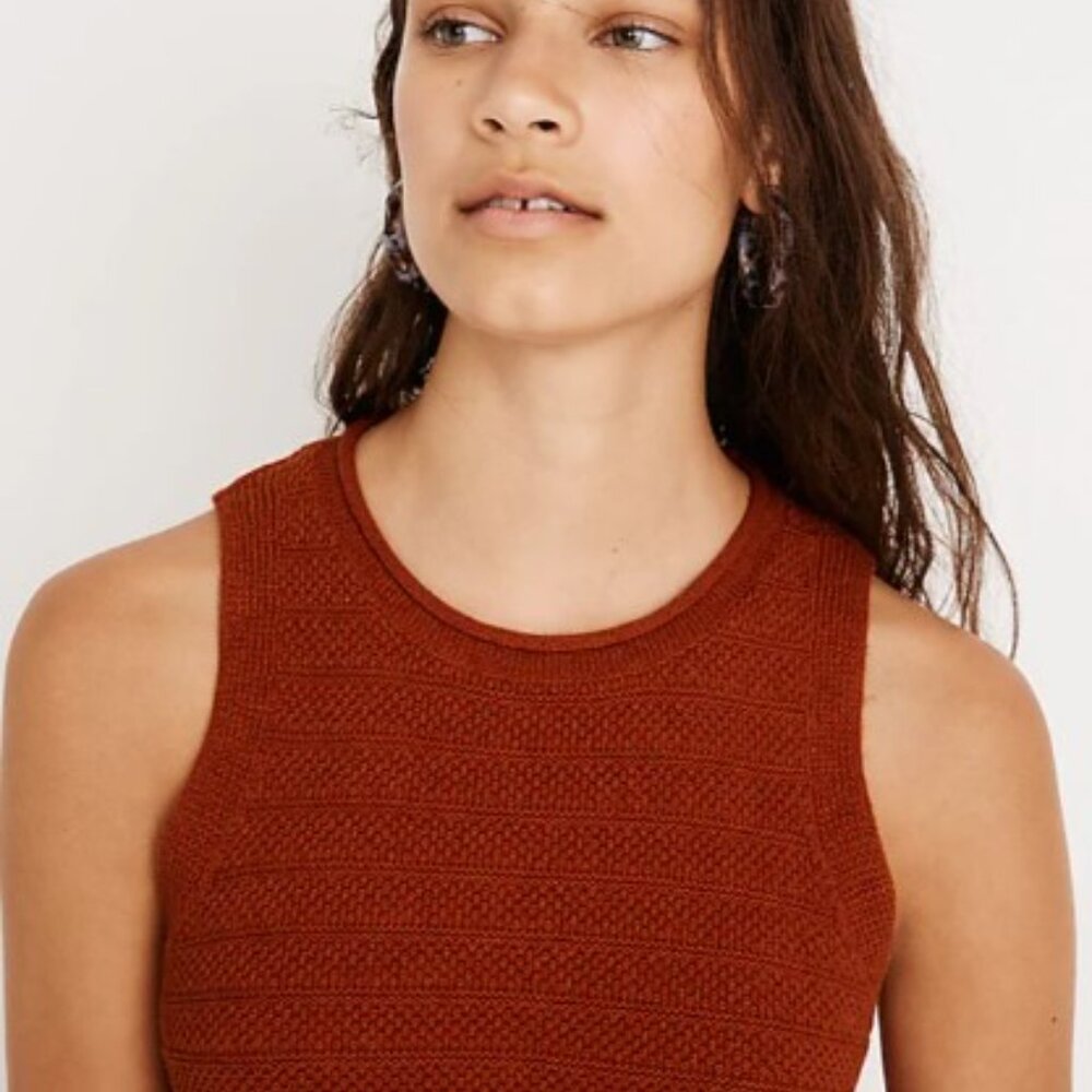 NWT Madewell Norris Sweater Tank in Heather Copper, Small